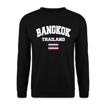 Bangkok - Unisex Sweatshirt - black - Front - Alina (178cm) & Michal (187cm)