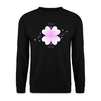 Baby Girl - Unisex Sweatshirt - black - Front - Alina (178cm) & Michal (187cm)