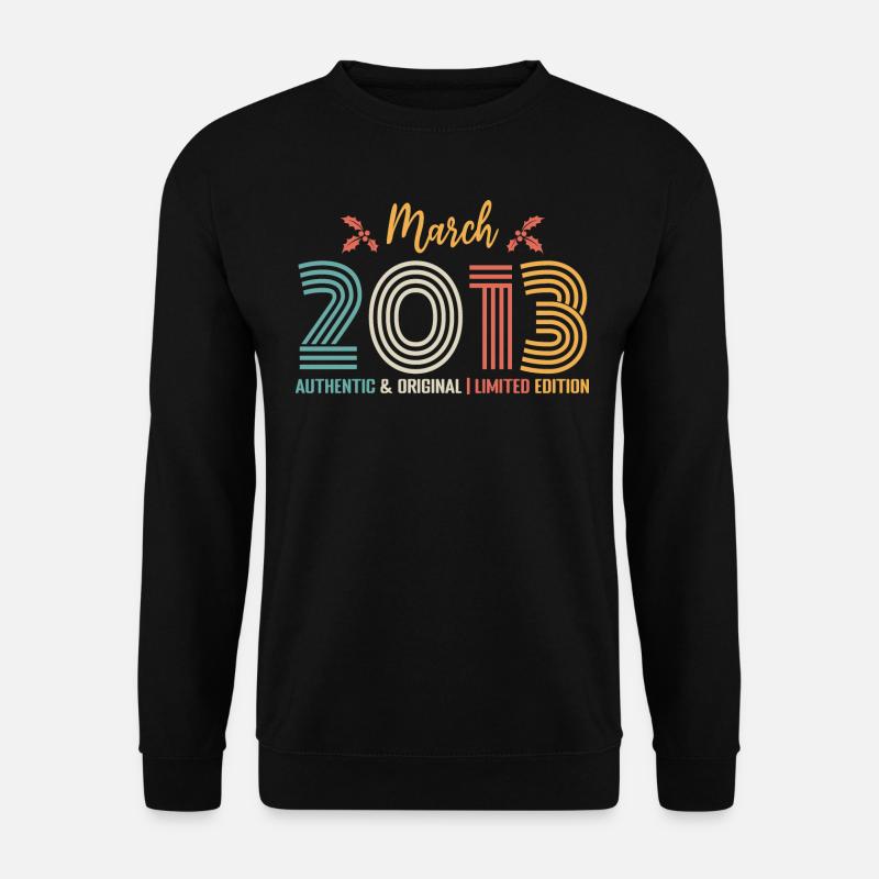 März 2013 Jubiläum März 2013 Retro - Unisex Pullover - Schwarz