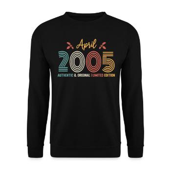 Avril 2005 anniversaire Avril 2005 rétro - Sweat-shirt Unisexe - noir - Devant - Alina (178cm) & Michal (187cm)