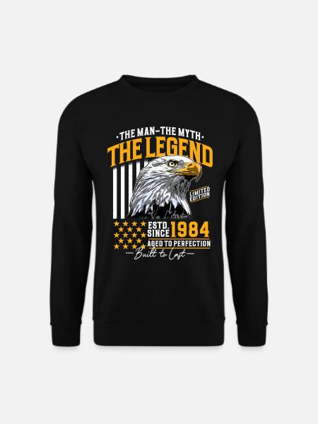 Jahrgang 1984 Mann Mythos Legende Geburtstag - Unisex Pullover - Schwarz