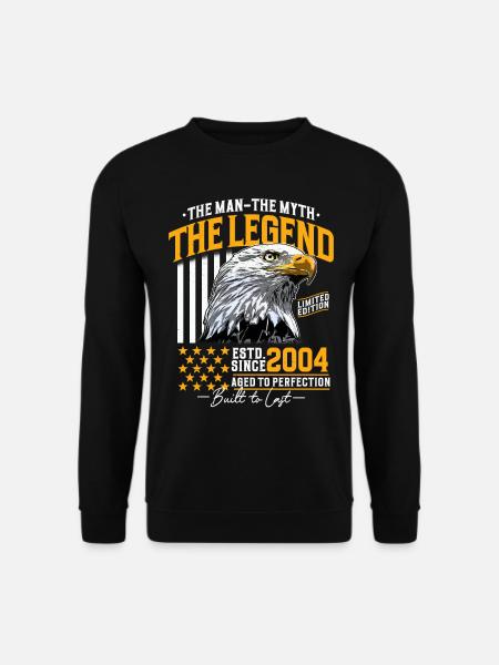 Jahrgang 2004 Mann Mythos Legende Geburtstag - Unisex Pullover - Schwarz