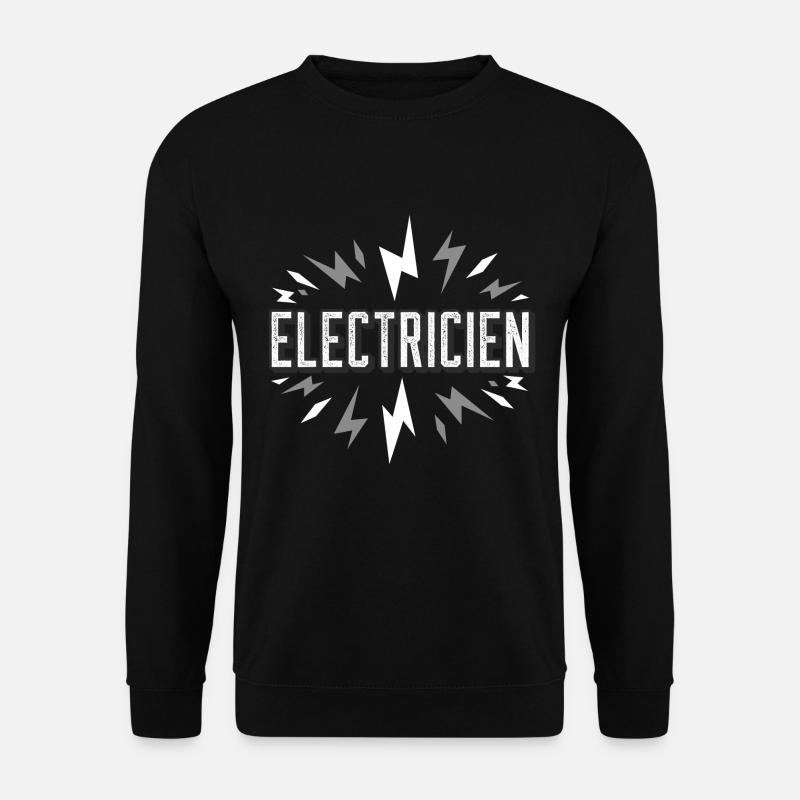 Electricien - avec éclairs - Sweat-shirt Unisexe - noir