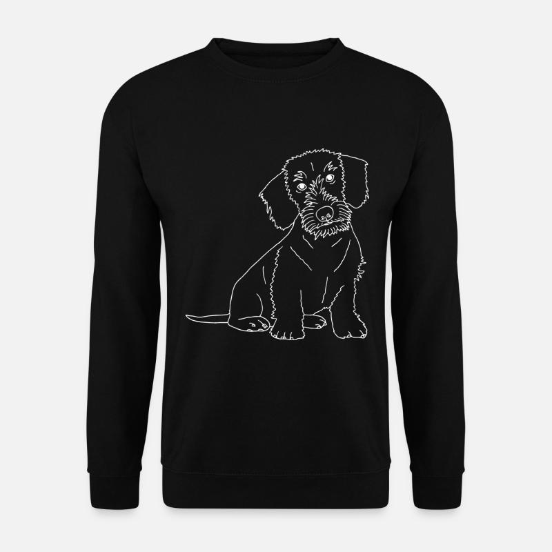 Rauhaardackel - Unisex Pullover - Schwarz