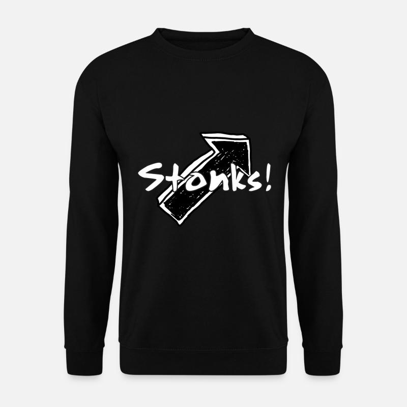 Stonks, memes, memes, internet - Unisex Sweatshirt - black