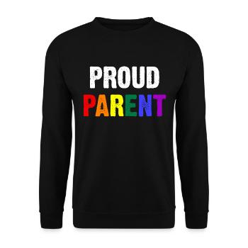Proud Parent - Unisex Pullover - Schwarz - Vorne - Alina (178cm) & Michal (187cm)