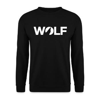 Wolf - Unisex Pullover - Schwarz - Vorne - Alina (178cm) & Michal (187cm)