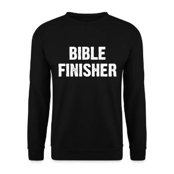Bible Finisher - Unisex Sweatshirt - black - Front - Alina (178cm) & Michal (187cm)