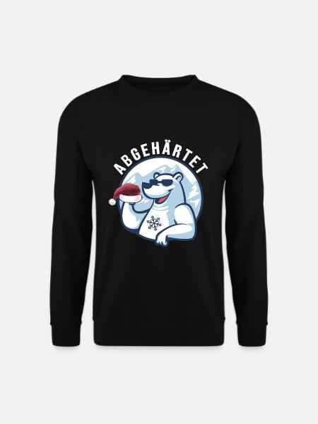 Eisbader cooler Winterschwimmer abgehärtet - Unisex Pullover - Schwarz