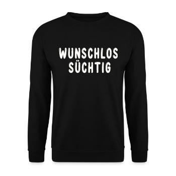 Wunschlos Süchtig - Unisex Pullover - Schwarz - Vorne - Alina (178cm) & Michal (187cm)