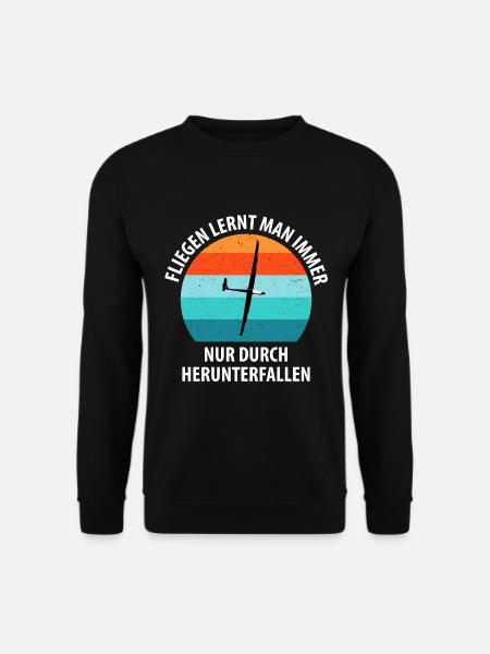 Segelflieger Segelfliegen Segelflugzeug Fliegen - Unisex Pullover - Schwarz
