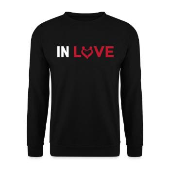 In Love - Being in Love - Unisex Sweatshirt - black - Front - Alina (178cm) & Michal (187cm)