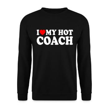 I love my hot coach - Sweat-shirt Unisexe - noir - Devant - Alina (178cm) & Michal (187cm)