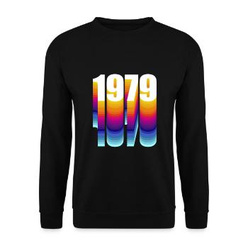1979 - Unisex Pullover - Schwarz - Vorne - Alina (178cm) & Michal (187cm)