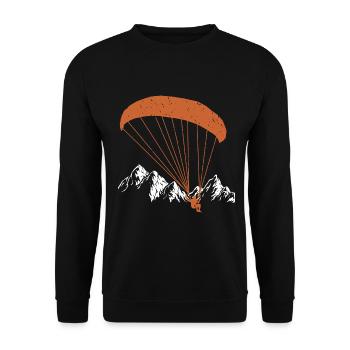 Gleitschirm Gleitschirmfliegen Paragliding - Unisex Sweatshirt - black - Front - Alina (178cm) & Michal (187cm)