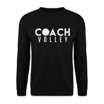 Volleyball coach | Volleyball coach gift - Unisex Sweatshirt - black - Front - Alina (178cm) & Michal (187cm)