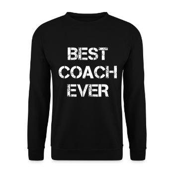 Best Coach Ever - Unisex Sweatshirt - black - Front - Alina (178cm) & Michal (187cm)