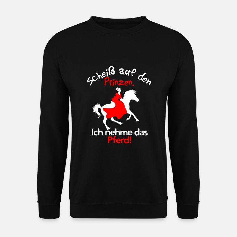 Reiten Prinz - Unisex Pullover - Schwarz