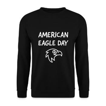 American Eagle Day - Unisex Sweatshirt - black - Front - Alina (178cm) & Michal (187cm)