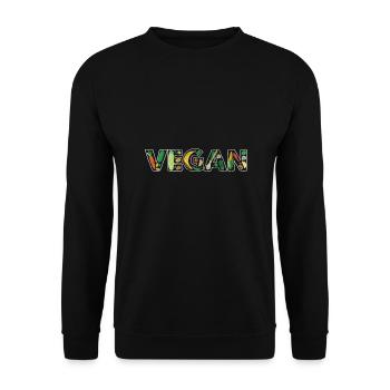 Vegan - Unisex Pullover - Schwarz - Vorne - Alina (178cm) & Michal (187cm)