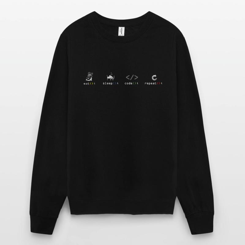 Programmeur code logiciel Eat Sleep Coder Sweat-shirt Unisexe