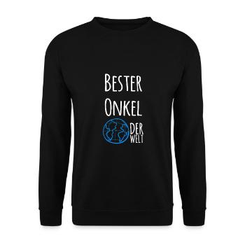 Bester Onkel - Unisex Pullover - Schwarz - Vorne - Alina (178cm) & Michal (187cm)