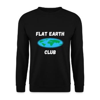 Flat Earth Club - Sweat-shirt Unisexe - noir - Devant - Alina (178cm) & Michal (187cm)