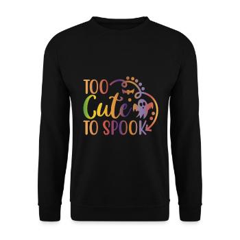 Too Cute to Spook Funny Halloween T-shirt - Unisex Sweatshirt - black - Front - Alina (178cm) & Michal (187cm)