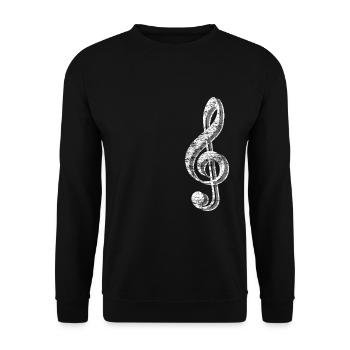 Musik - Unisex Pullover - Schwarz - Vorne - Alina (178cm) & Michal (187cm)