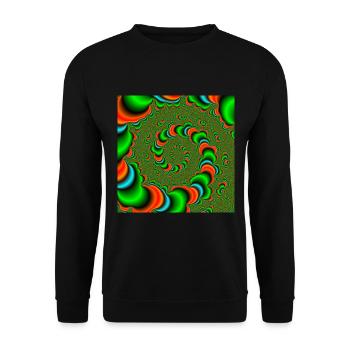 Fraktal #209 - Unisex Pullover - Schwarz - Vorne - Alina (178cm) & Michal (187cm)