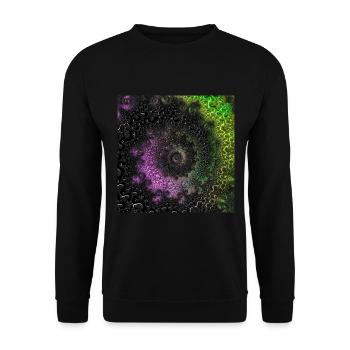 Fraktal #65_2 Mandelbrotmenge - Unisex Pullover - Schwarz - Vorne - Alina (178cm) & Michal (187cm)