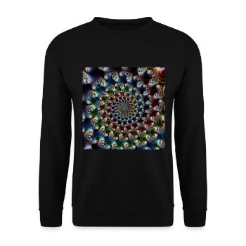 Fraktal #38 - Unisex Pullover - Schwarz - Vorne - Alina (178cm) & Michal (187cm)