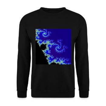 Fraktal #205 - Unisex Pullover - Schwarz - Vorne - Alina (178cm) & Michal (187cm)