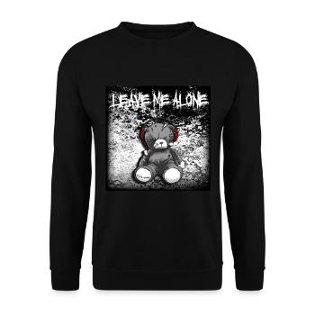 Weirdo Emo Bear Leave Me Alone - Unisex Sweatshirt - black - Front - Alina (178cm) & Michal (187cm)