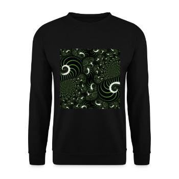Fraktal #63 - Unisex Pullover - Schwarz - Vorne - Alina (178cm) & Michal (187cm)