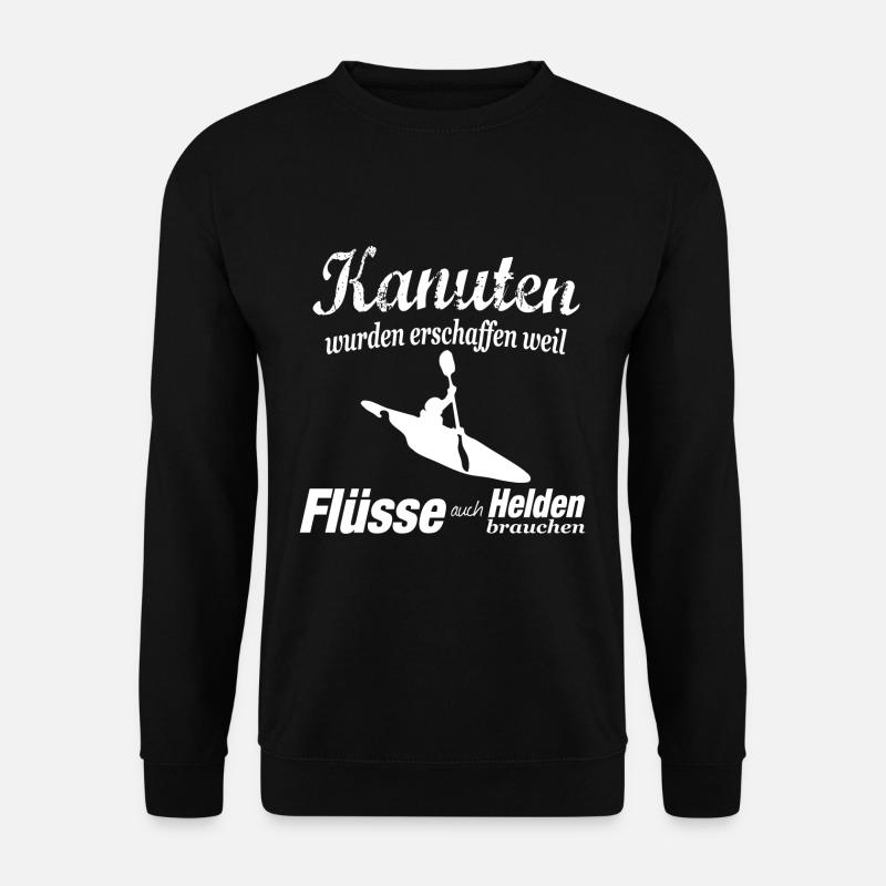 Kanuten die Helden der Flüsse - Unisex Pullover - Schwarz