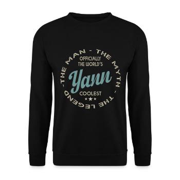 nom homme - Sweat-shirt Unisexe - noir - Devant - Alina (178cm) & Michal (187cm)