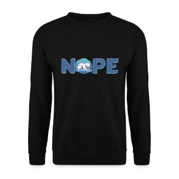 No, polar bear - Unisex Sweatshirt - black - Front - Alina (178cm) & Michal (187cm)