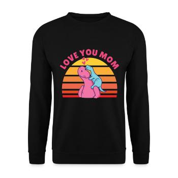 Love you mom Mother's Day baby - Unisex Sweatshirt - black - Front - Alina (178cm) & Michal (187cm)