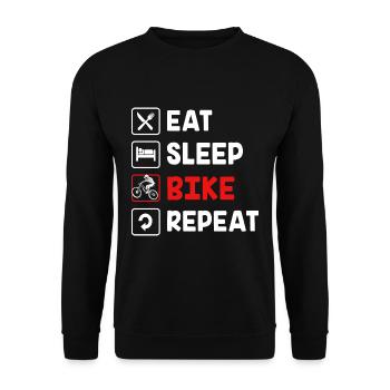 Mountainbike Mountainbiken Mountainbiker - Unisex Pullover - Schwarz - Vorne - Alina (178cm) & Michal (187cm)