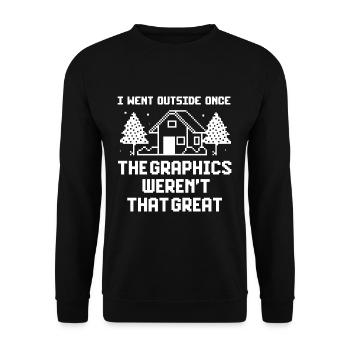 Gamer - Unisex Pullover - Schwarz - Vorne - Alina (178cm) & Michal (187cm)