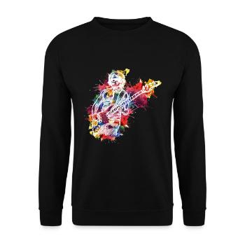 Guitar lover watercolor design for guitarists - Unisex Sweatshirt - black - Front - Alina (178cm) & Michal (187cm)