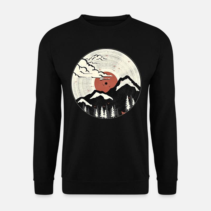Graphique sonore de montagne - Sweat-shirt Unisexe - noir