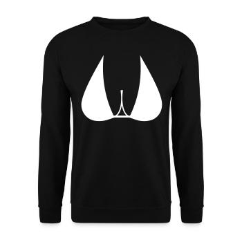 Bikini Breasts Bust Gift Idea - Unisex Sweatshirt - black - Front - Alina (178cm) & Michal (187cm)