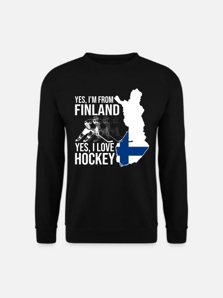 finland hockey Quote Graphic - Unisex Sweatshirt - black