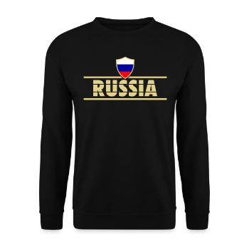 Drapeau de football Russie Soccer Russia - Sweat-shirt Unisexe - noir - Devant - Alina (178cm) & Michal (187cm)