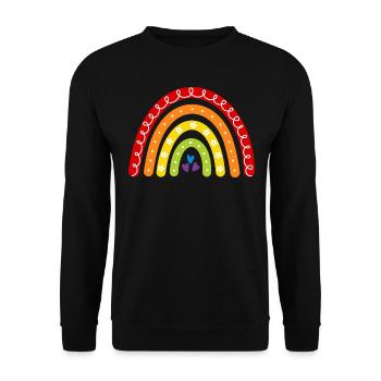 Rainbow - Unisex Sweatshirt - black - Front - Alina (178cm) & Michal (187cm)