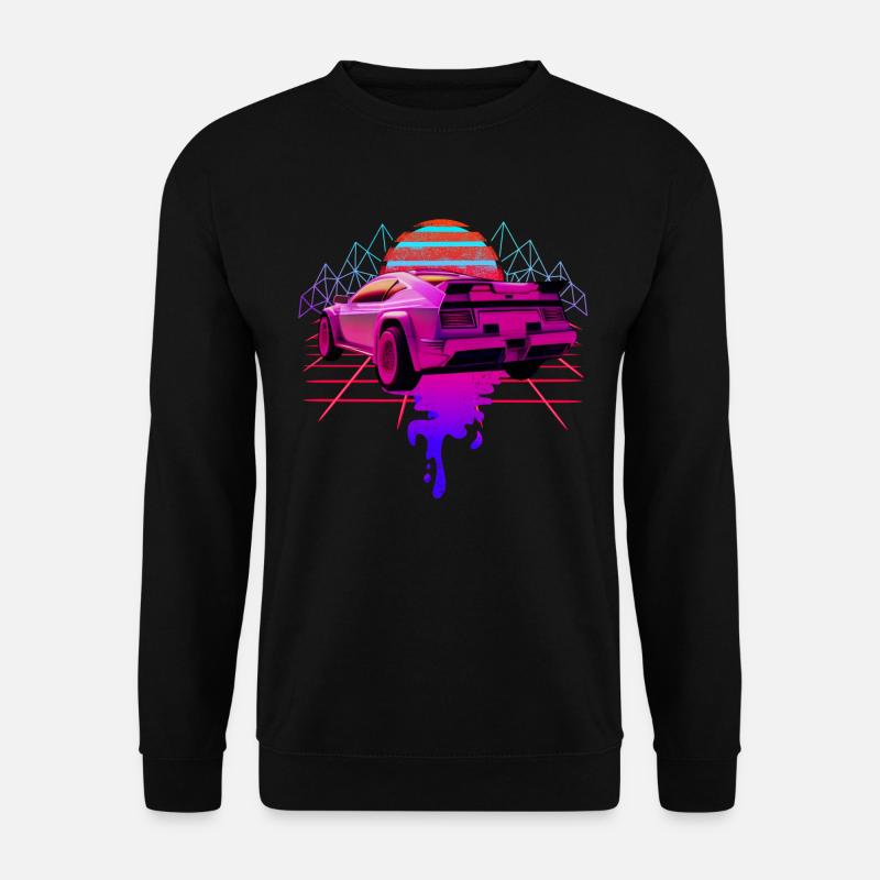 Retro Wave Racing Supercar - Sweat-shirt Unisexe - noir