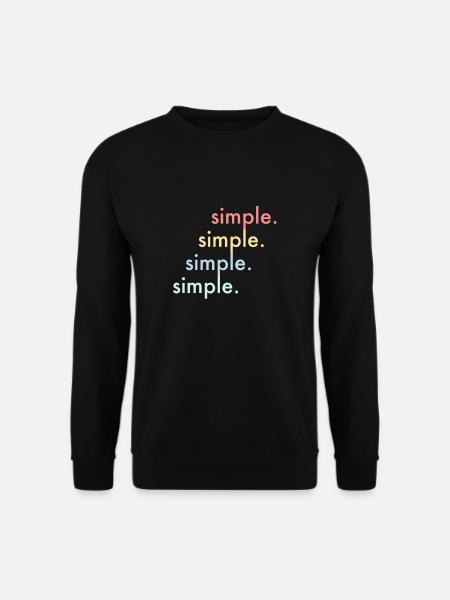 Conception de chemise simple - Simple - Sweat-shirt Unisexe - noir