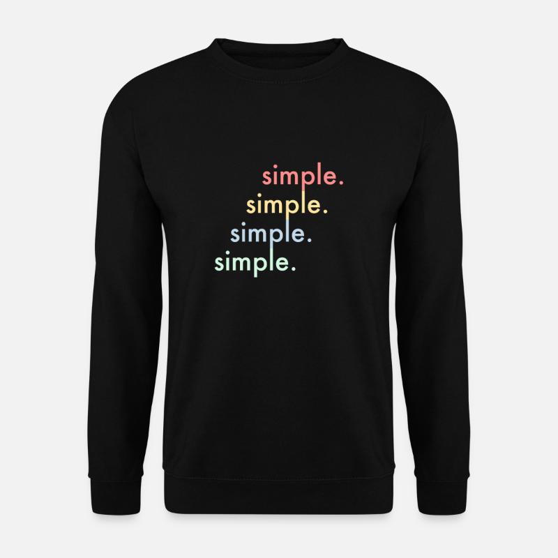 einfaches Shirt Design - simple - Unisex Pullover - Schwarz